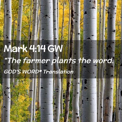Picture 02 - Mark 4:14 GW - “The farmer plants the - Bible Verse Picture