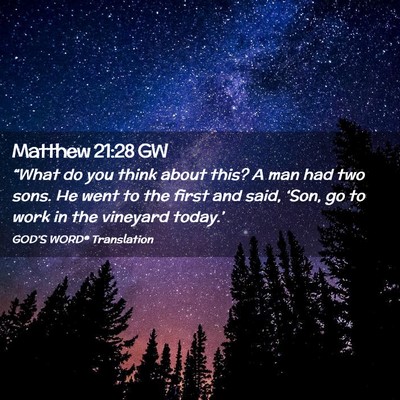 Picture 02 - Matthew 21:28 GW - “What do you think about this? A man had two - Bible Verse Picture