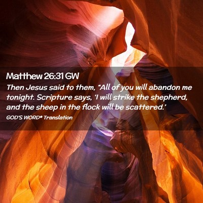 Picture 02 - Matthew 26:31 GW - Then Jesus said to them, “All of you will - Bible Verse Picture