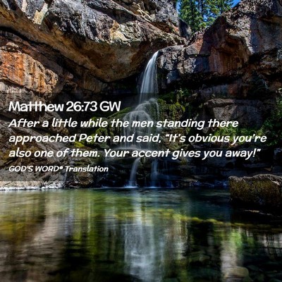 Picture 02 - Matthew 26:73 GW - After a little while the men standing there - Bible Verse Picture
