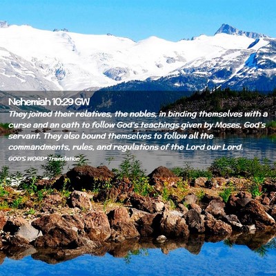 Picture 02 - Nehemiah 10:29 GW - They joined their relatives, the nobles, in - Bible Verse Picture