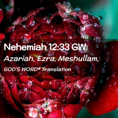Picture 02 - Nehemiah 12:33 GW - Azariah, Ezra, - Bible Verse Picture