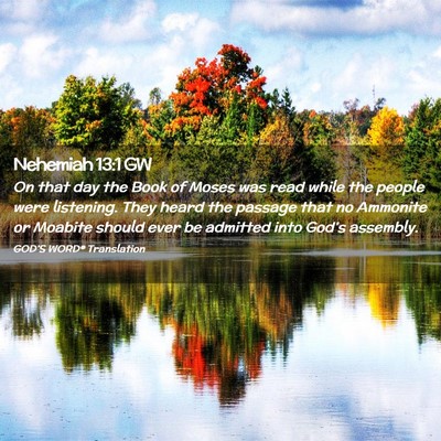 Picture 02 - Nehemiah 13:1 GW - On that day the Book of Moses was read while the - Bible Verse Picture