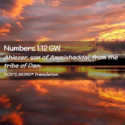 Picture 02 - Numbers 1:12 GW - Ahiezer, son of Ammishaddai, from the tribe of - Bible Verse Picture