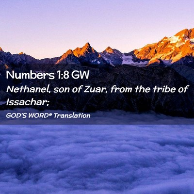 Picture 02 - Numbers 1:8 GW - Nethanel, son of Zuar, from the tribe of - Bible Verse Picture