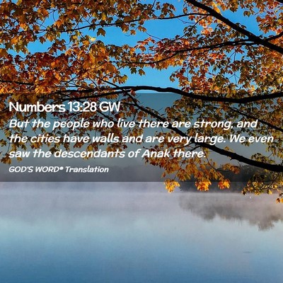 Picture 02 - Numbers 13:28 GW - But the people who live there are strong, and the - Bible Verse Picture