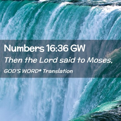 Picture 02 - Numbers 16:36 GW - Then the Lord said to - Bible Verse Picture