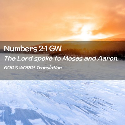 Picture 02 - Numbers 2:1 GW - The Lord spoke to Moses and - Bible Verse Picture