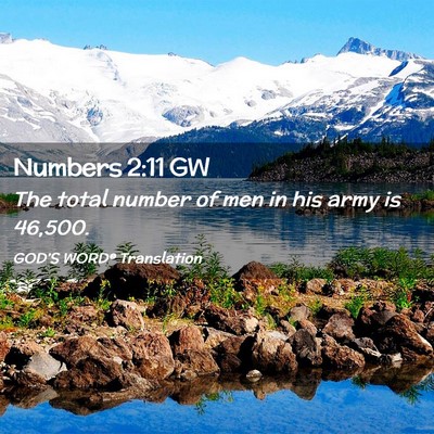 Picture 02 - Numbers 2:11 GW - The total number of men in his army is - Bible Verse Picture