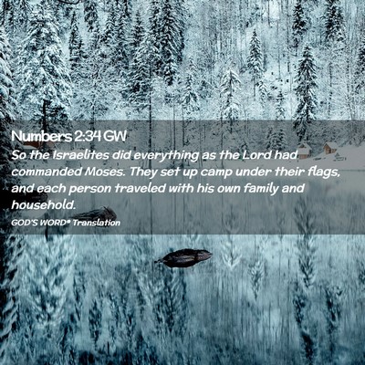 Picture 02 - Numbers 2:34 GW - So the Israelites did everything as the Lord had - Bible Verse Picture