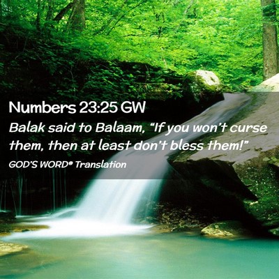Picture 02 - Numbers 23:25 GW - Balak said to Balaam, “If you won’t curse - Bible Verse Picture