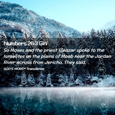 Picture 02 - Numbers 26:3 GW - So Moses and the priest Eleazar spoke to the - Bible Verse Picture