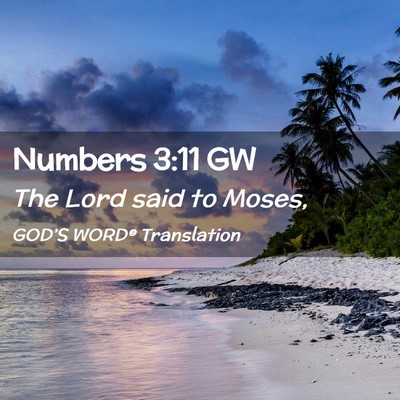 Picture 02 - Numbers 3:11 GW - The Lord said to - Bible Verse Picture