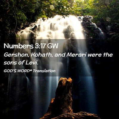 Picture 02 - Numbers 3:17 GW - Gershon, Kohath, and Merari were the sons of - Bible Verse Picture