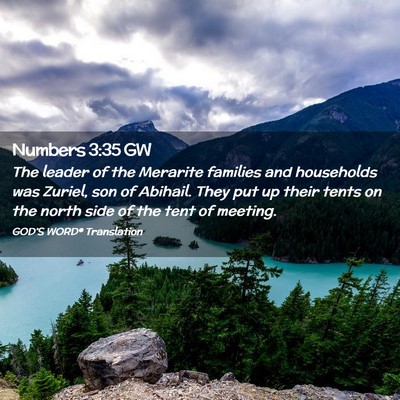 Picture 02 - Numbers 3:35 GW - The leader of the Merarite families and - Bible Verse Picture