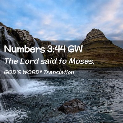 Picture 02 - Numbers 3:44 GW - The Lord said to - Bible Verse Picture