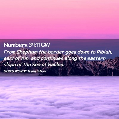 Picture 02 - Numbers 34:11 GW - From Shepham the border goes down to Riblah, east - Bible Verse Picture
