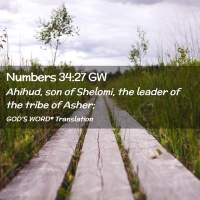 Picture 02 - Numbers 34:27 GW - Ahihud, son of Shelomi, the leader of the tribe - Bible Verse Picture