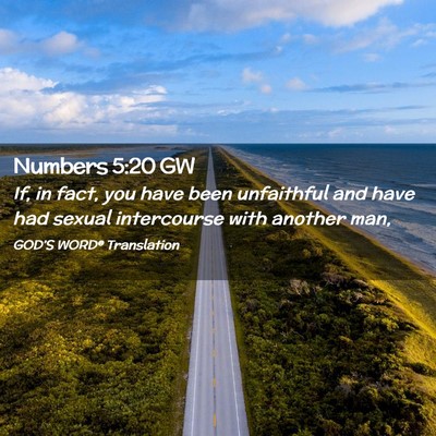 Picture 02 - Numbers 5:20 GW - If, in fact, you have been unfaithful and have - Bible Verse Picture