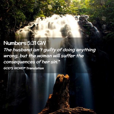 Picture 02 - Numbers 5:31 GW - The husband isn’t guilty of doing anything - Bible Verse Picture