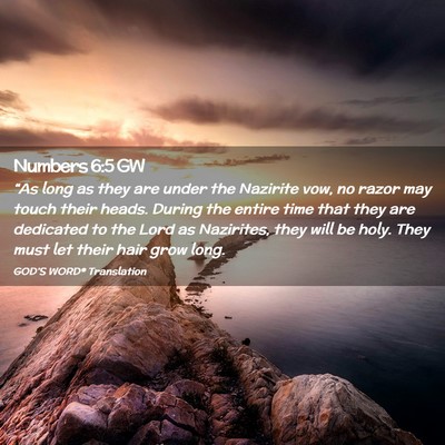 Picture 02 - Numbers 6:5 GW - “As long as they are under the Nazirite vow, no - Bible Verse Picture