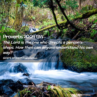 Picture 02 - Proverbs 20:24 GW - The Lord is the one who directs a person’s - Bible Verse Picture