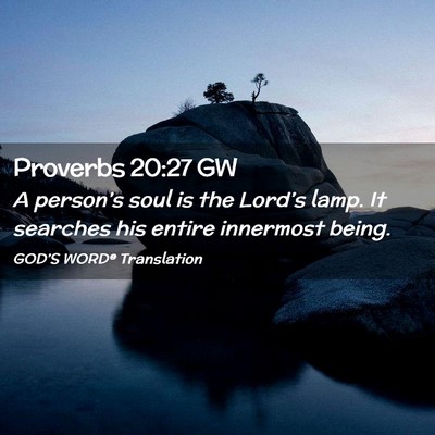 Picture 02 - Proverbs 20:27 GW - A person’s soul is the Lord’s lamp. It - Bible Verse Picture