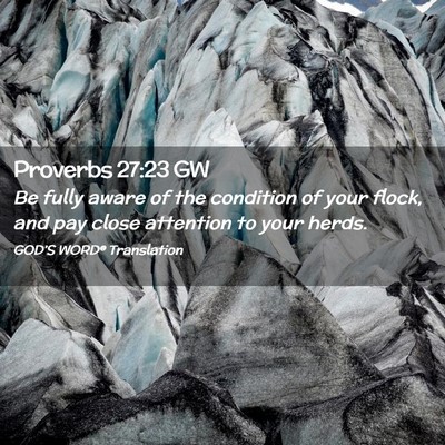 Picture 02 - Proverbs 27:23 GW - Be fully aware of the condition of your flock, - Bible Verse Picture