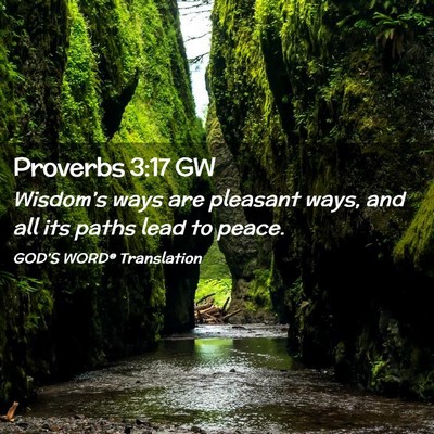 Picture 02 - Proverbs 3:17 GW - Wisdom’s ways are pleasant ways, and all its - Bible Verse Picture
