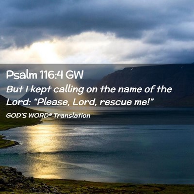 Picture 02 - Psalm 116:4 GW - But I kept calling on the name of the Lord: - Bible Verse Picture