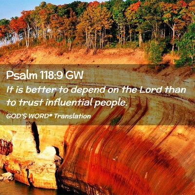 Picture 02 - Psalm 118:9 GW - It is better to depend on the Lord than to trust - Bible Verse Picture