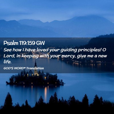 Picture 02 - Psalm 119:159 GW - See how I have loved your guiding principles! O - Bible Verse Picture