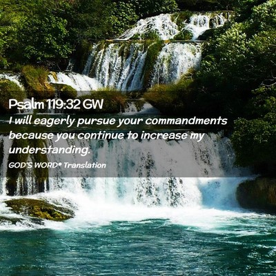 Picture 02 - Psalm 119:32 GW - I will eagerly pursue your commandments because - Bible Verse Picture