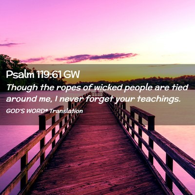 Picture 02 - Psalm 119:61 GW - Though the ropes of wicked people are tied around - Bible Verse Picture