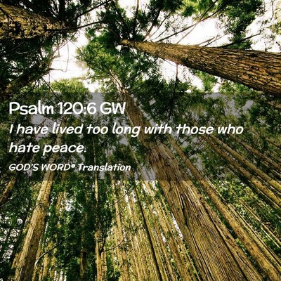Picture 02 - Psalm 120:6 GW - I have lived too long with those who hate - Bible Verse Picture