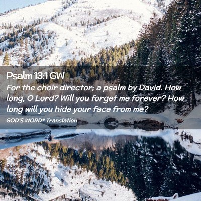 Picture 02 - Psalm 13:1 GW - For the choir director; a psalm by David. How - Bible Verse Picture