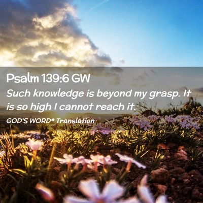 Picture 02 - Psalm 139:6 GW - Such knowledge is beyond my grasp. It is so high - Bible Verse Picture