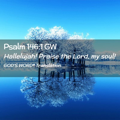Picture 02 - Psalm 146:1 GW - Hallelujah! Praise the Lord, my - Bible Verse Picture