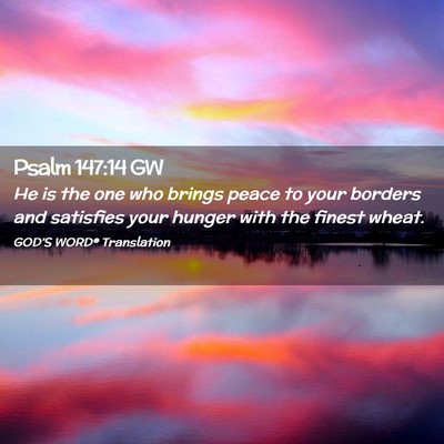 Picture 02 - Psalm 147:14 GW - He is the one who brings peace to your borders - Bible Verse Picture