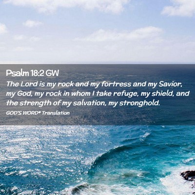 Picture 02 - Psalm 18:2 GW - The Lord is my rock and my fortress and my - Bible Verse Picture
