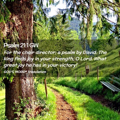 Picture 02 - Psalm 21:1 GW - For the choir director; a psalm by David. The - Bible Verse Picture