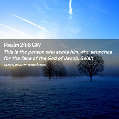 Picture 02 - Psalm 24:6 GW - This is the person who seeks him, who searches - Bible Verse Picture