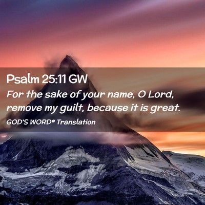 Picture 02 - Psalm 25:11 GW - For the sake of your name, O Lord, remove my - Bible Verse Picture