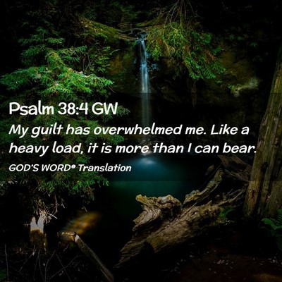 Picture 02 - Psalm 38:4 GW - My guilt has overwhelmed me. Like a heavy load, - Bible Verse Picture