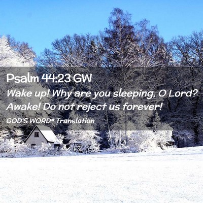 Picture 02 - Psalm 44:23 GW - Wake up! Why are you sleeping, O Lord? Awake! Do - Bible Verse Picture
