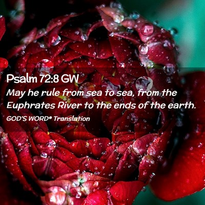 Picture 02 - Psalm 72:8 GW - May he rule from sea to sea, from the Euphrates - Bible Verse Picture