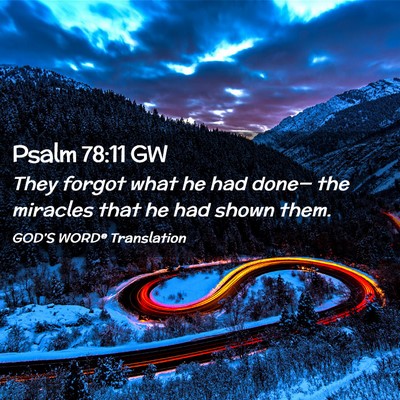 Picture 02 - Psalm 78:11 GW - They forgot what he had done— the miracles that - Bible Verse Picture