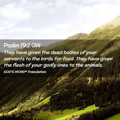 Picture 02 - Psalm 79:2 GW - They have given the dead bodies of your servants - Bible Verse Picture