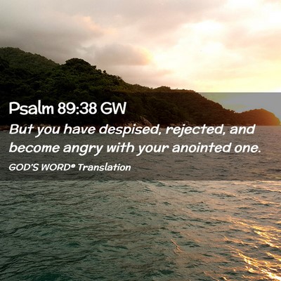 Picture 02 - Psalm 89:38 GW - But you have despised, rejected, and become angry - Bible Verse Picture