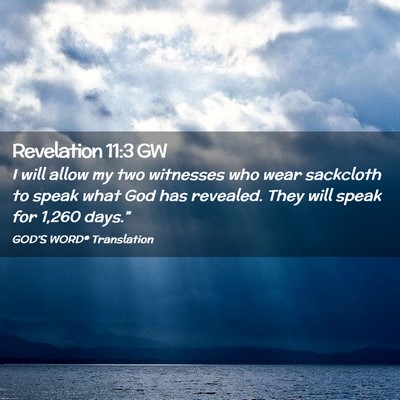 Picture 02 - Revelation 11:3 GW - I will allow my two witnesses who wear sackcloth - Bible Verse Picture